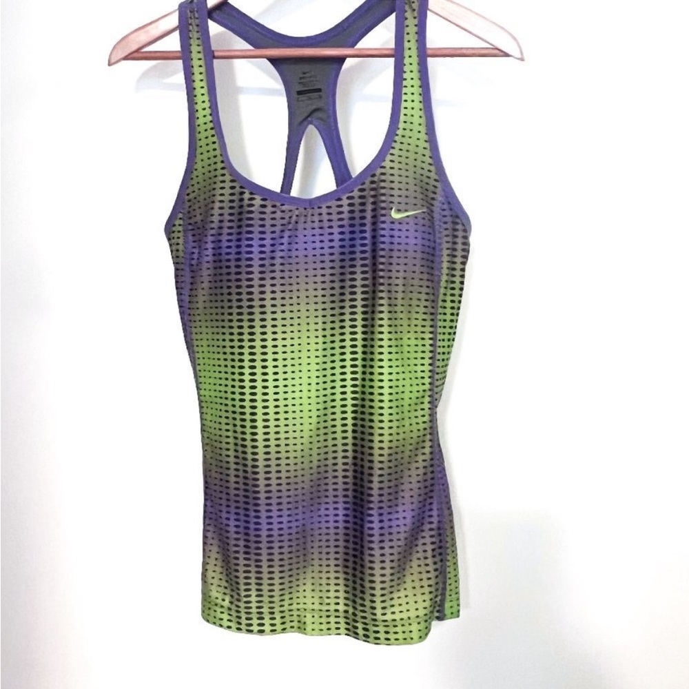 Nike Dri Fit Victory is Mine Racerback Training Race Run Tank Built in bra XL